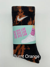 Load image into Gallery viewer, Nike Burnt Orange Tie Dye Black Socks
