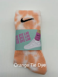 Nike Orange Tie Dye Socks