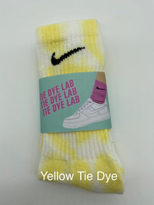 Nike Yellow Tie Dye Socks