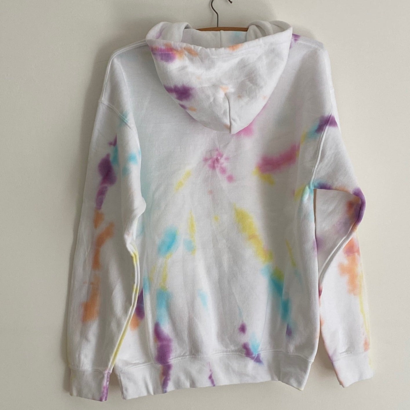 Back of Rainbow Dust Tie Dye Hoodie