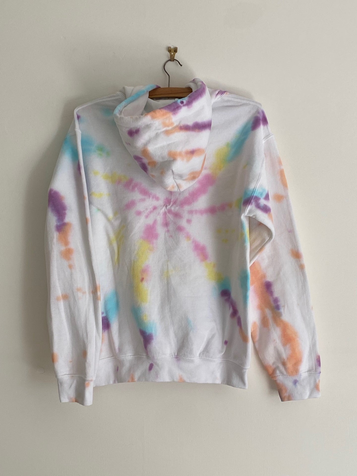 Back of Rainbow Dust Tie Dye Hoodie