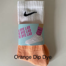 Load image into Gallery viewer, Orange dip dye nike socks
