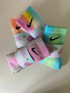 Lucky Nike tie dye socks good luck