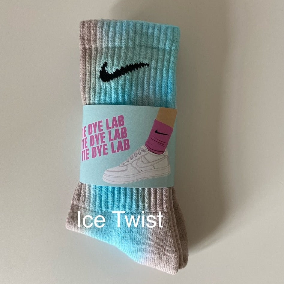 Nike tie dye Ice Twist socks grey and blue