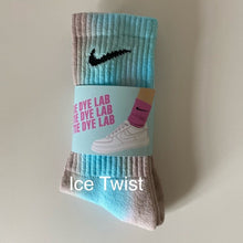 Load image into Gallery viewer, Nike tie dye ice twist sock grey and blue
