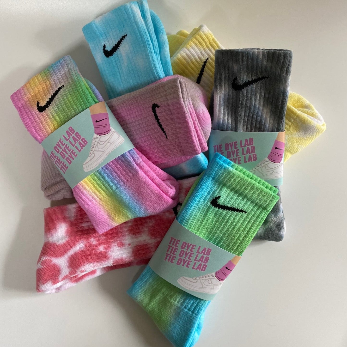 MENS NIKE TIE DYE SOCK EDIT GIFT BOX - MIX 'N' MATCH - 4 PAIRS