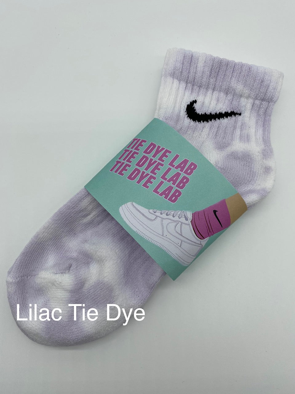 Lilac tie dye Nike ankle sock