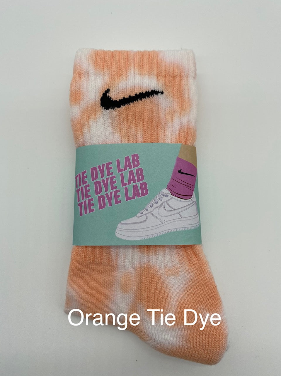 Orange Tie Dye Nike Socks