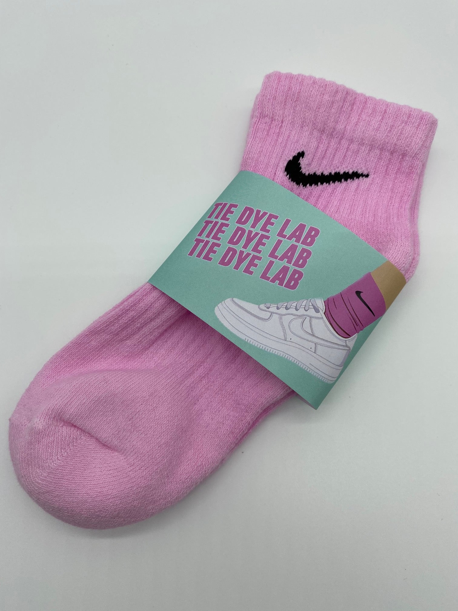 Pink Nike tie dye ankle sock