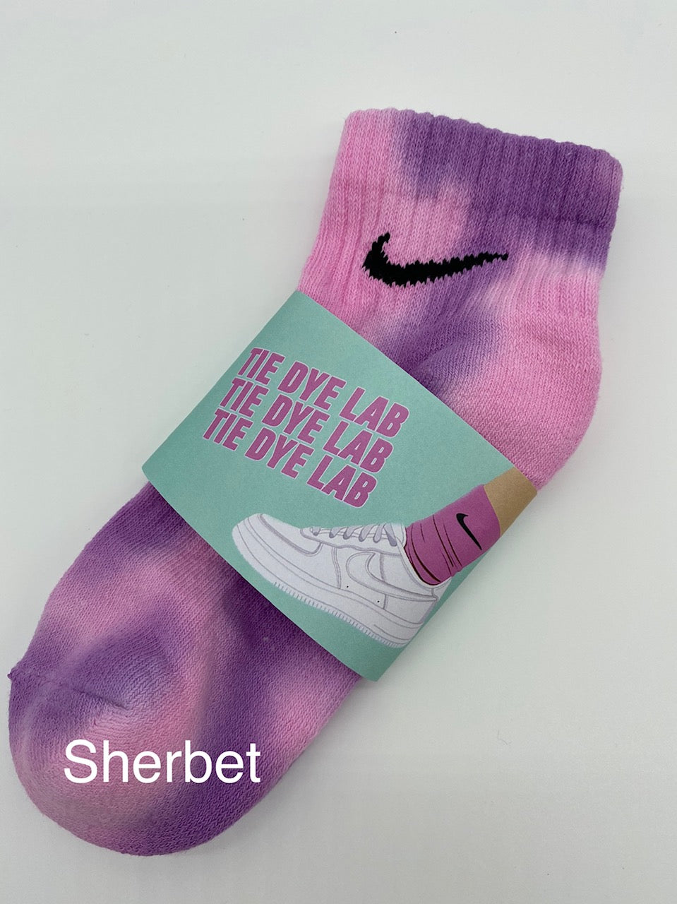 Nike tie dye ankle sock purple and pink Sherbet